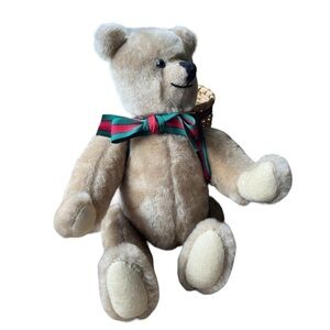 Vintage Handmade Freeman Backpacker Bear with McGuire Basket